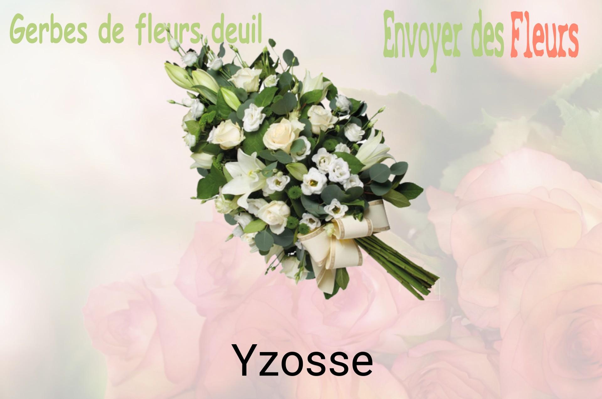 Gerbe de fleurs de deuil livrée à Yzosse